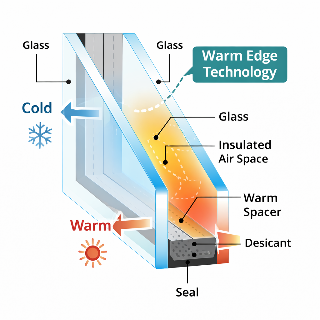 Warm edge insulated glass unit example
