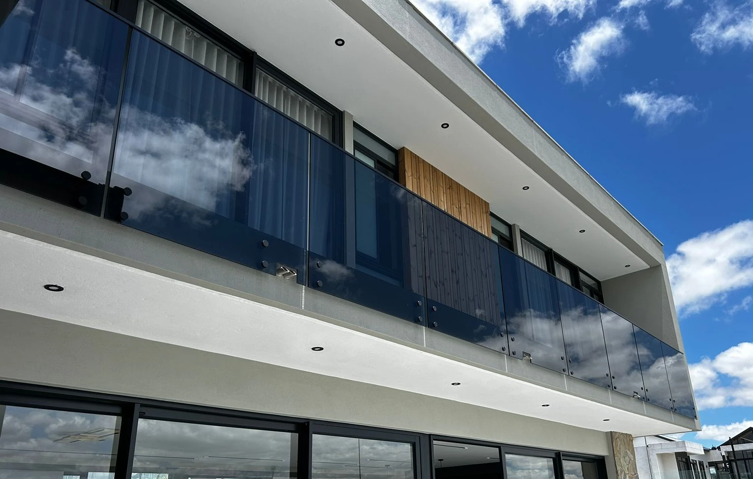 Tinted toughened balustrading