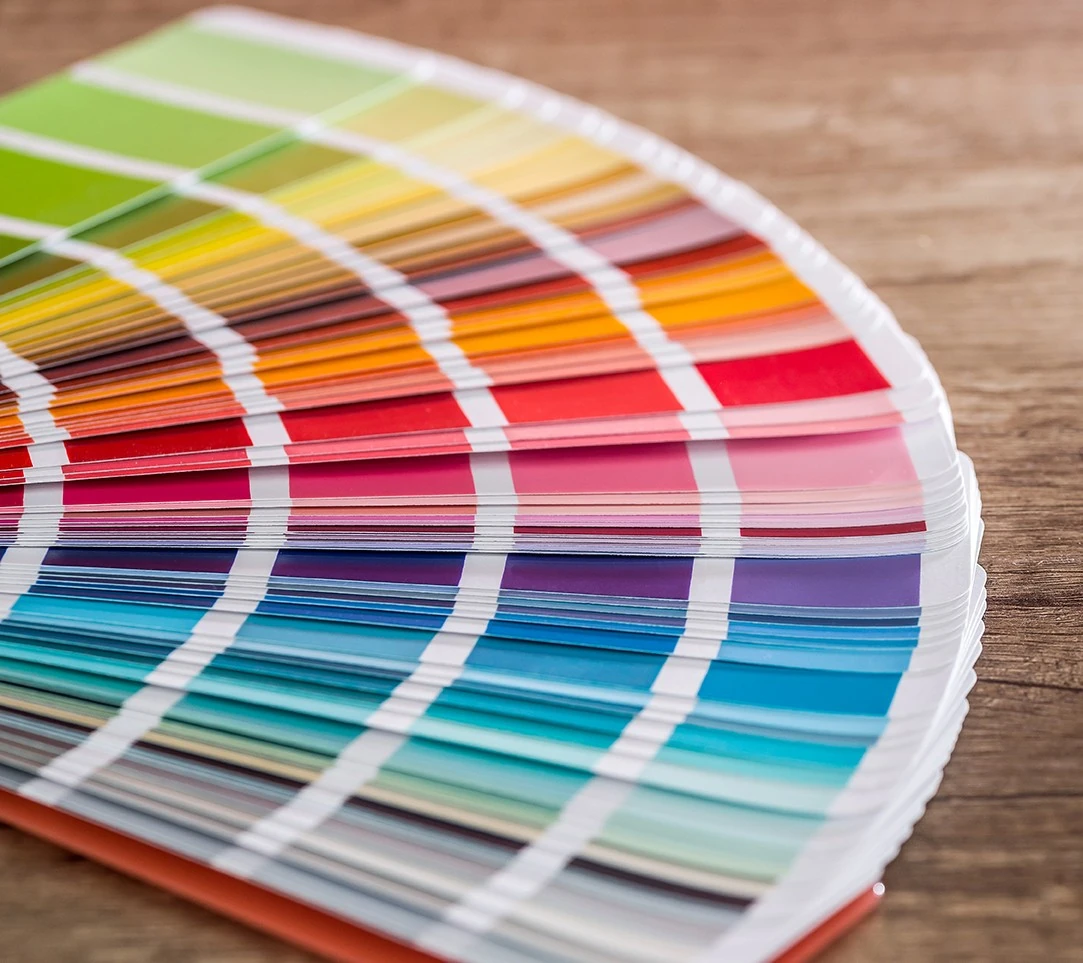 Colour chart for painted glass splashbacks